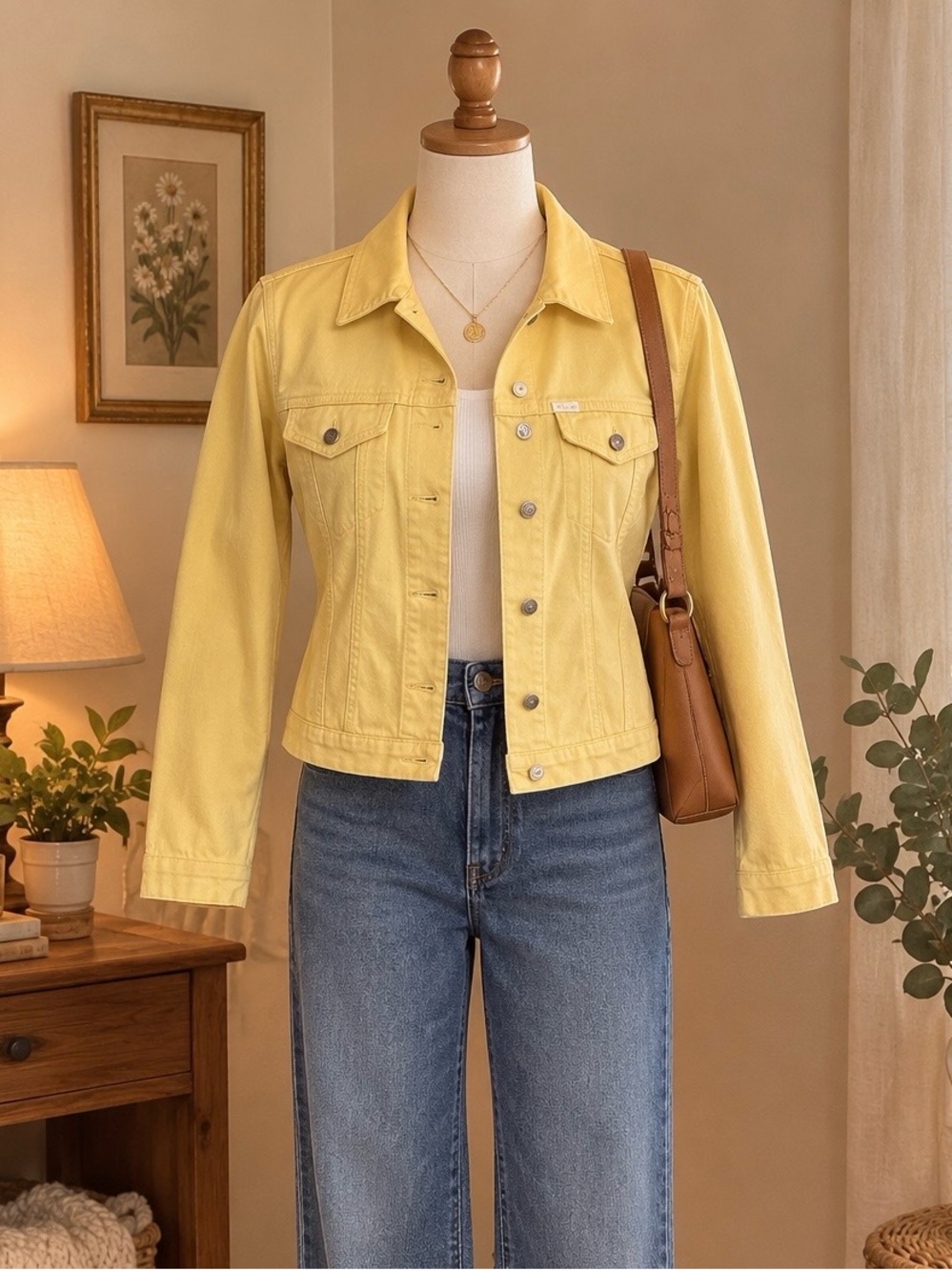 Vintage Faconnable Yellow Jean Jacket (Y2K Era)